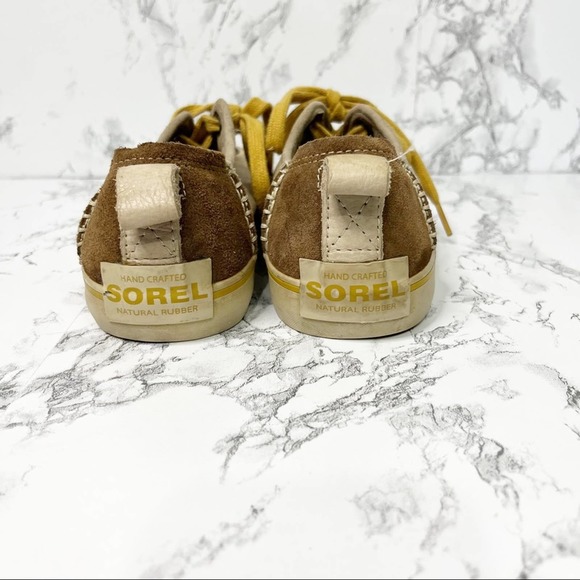 Sorel Sentry Sneakers Dune Sand Leather Lace Up size womens 7.5 - Picture 5 of 8
